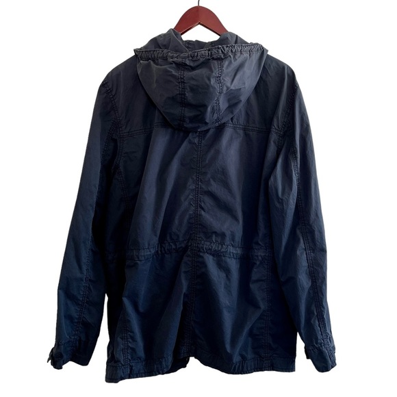 AMERICAN Eagle Oversized Cargo Utility Blue Military Spring Hooded Jacket - Picture 7 of 9